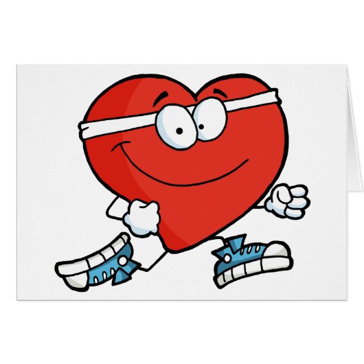 Jogging Heart Cards (Front Horizontal)