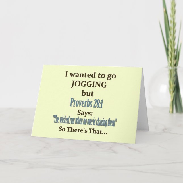 Jogging Humor Card (Front)