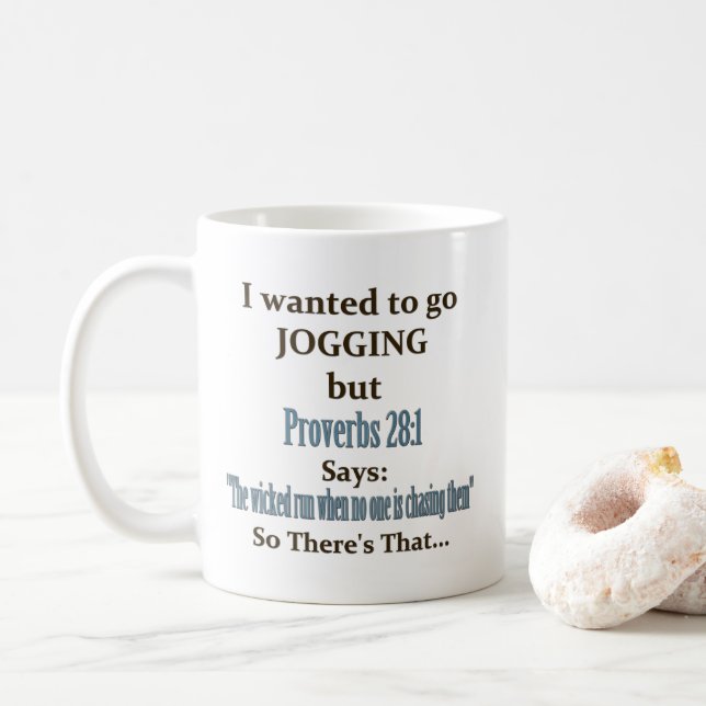 Jogging Humor Coffee Mug (With Donut)