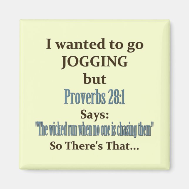 Jogging Humor Magnet (Front)