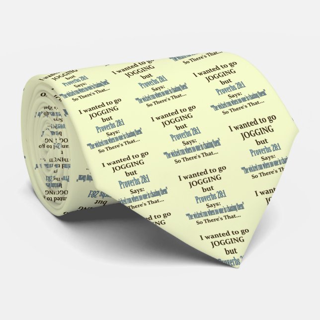 Jogging Humor Neck Tie (Rolled)