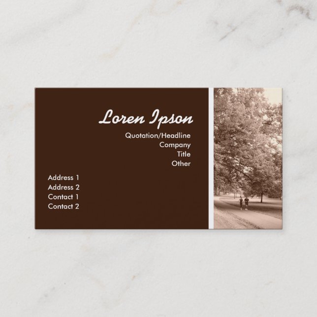 Jogging in the Park Business Card (Front)