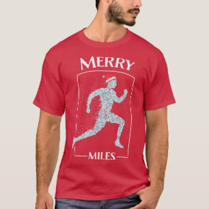Jogging Jogger Running Santa Hat Christmas Season  T-Shirt