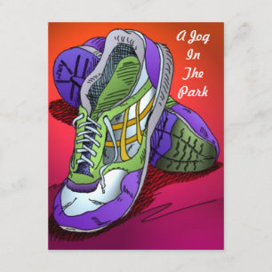 Jogging Run Invitations Red-orange to Encourage