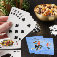 Jogging Sports 2-Joggers personalize Playing Cards