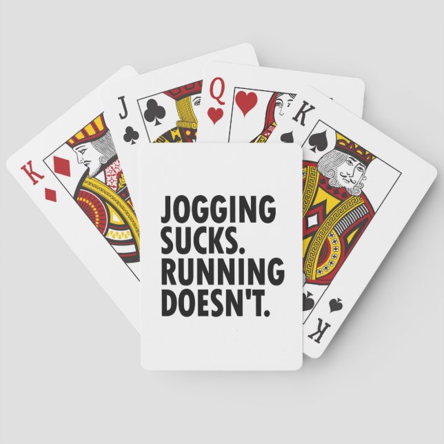 Jogging Sucks. Running Doesn't. Poker Cards (Back)