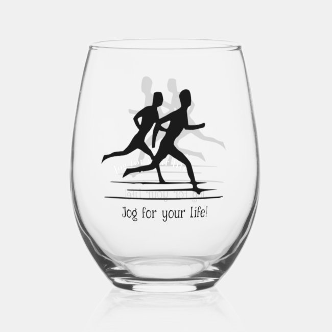 Jogging Wine Glass