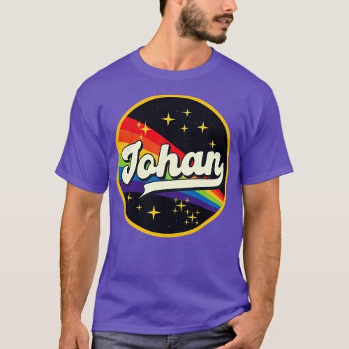 Johan Rainbow In Space Vintage Style T_Shirt