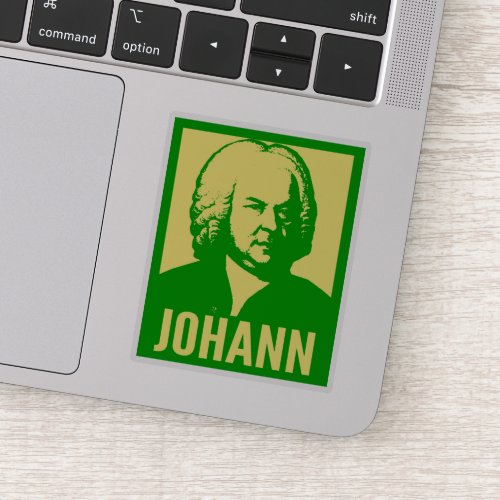 Johann Bach Pop Art Portrait Custom Cut Vinyl Sticker