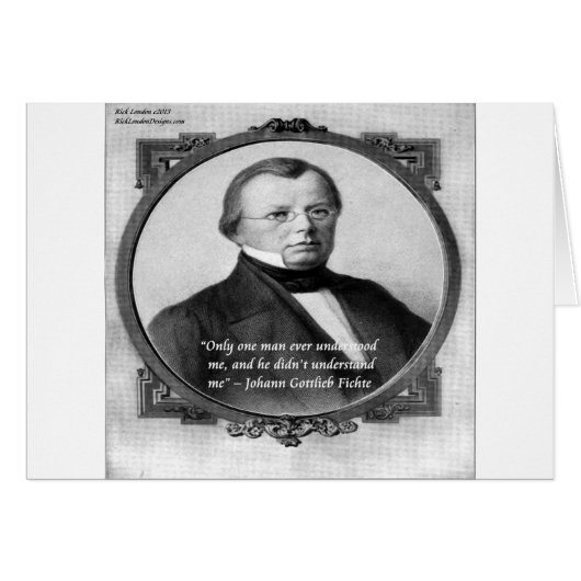 Johann Fichte "Misunderstood" Quote Cards (Front Horizontal)