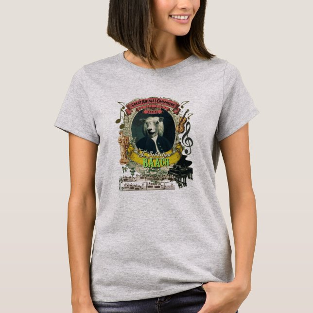 Johann Sebastian Baach Animal Composer Sheep T-Shirt (Front)