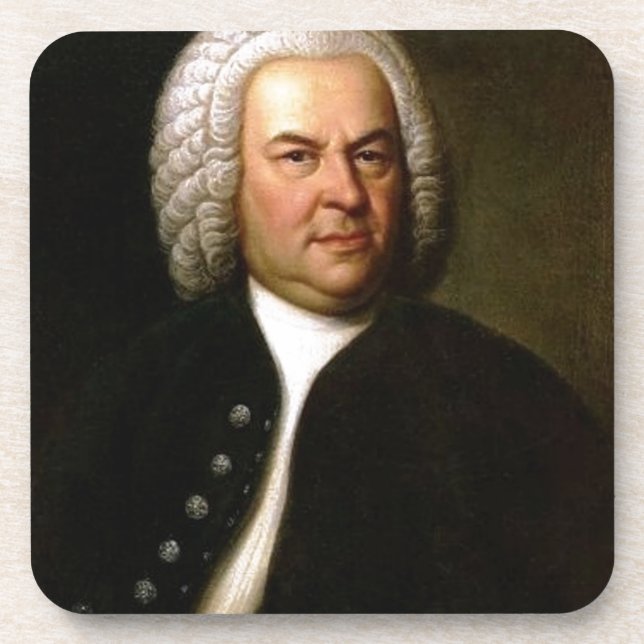 Johann Sebastian Bach Beverage Coaster (Front)