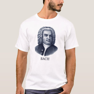 Johann Sebastian Bach, blue T-Shirt