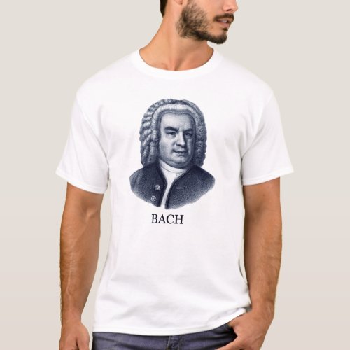 Johann Sebastian Bach blue T_Shirt