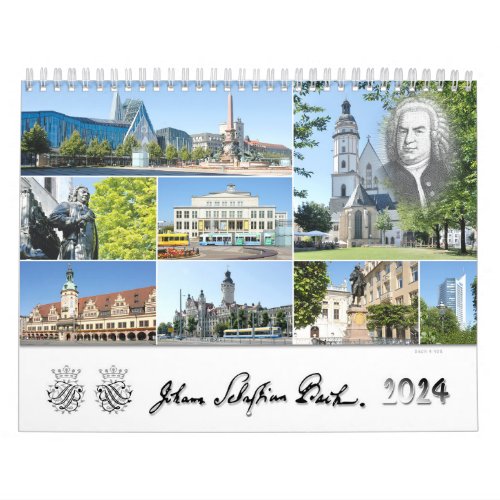 Johann Sebastian Bach Cities  Places 2024 Calendar