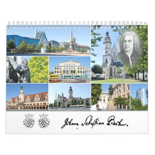 Johann Sebastian Bach Cities  Places Calendar