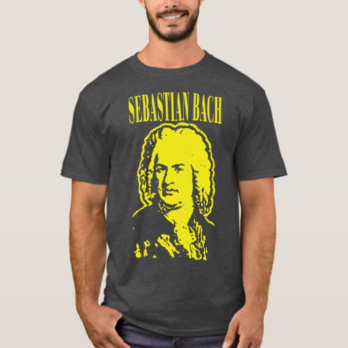Johann Sebastian Bach Classical Grunge Style T_Shirt
