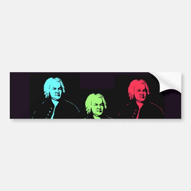 Johann Sebastian Bach Collage Bumper Sticker (Front)