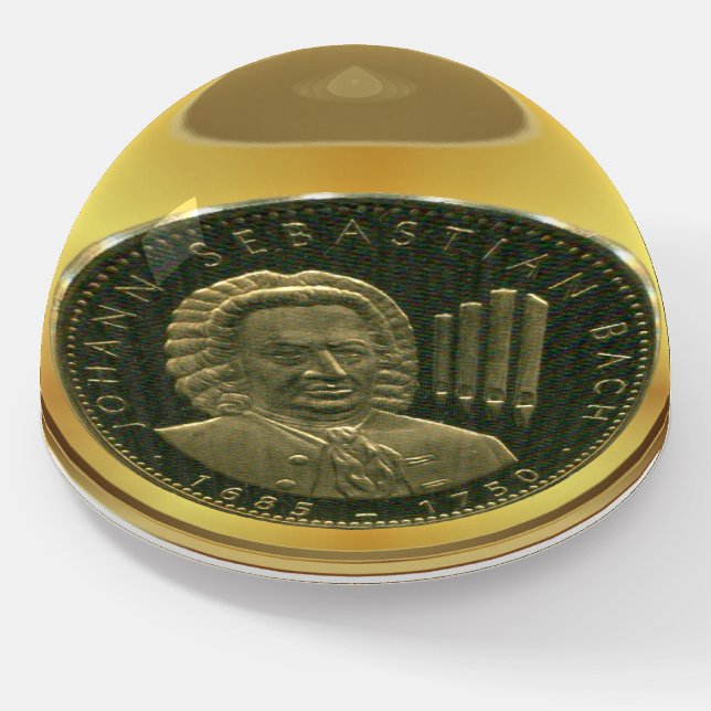 Johann Sebastian Bach Commemorative Paperweight (Angled)