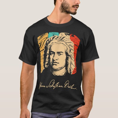 Johann Sebastian Bach Composer Musician Retro T_Shirt