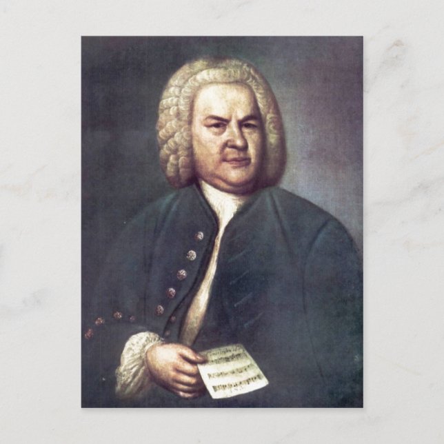 Johann Sebastian Bach im Jahre 1746, mit R?tselkan Postcard (Front)