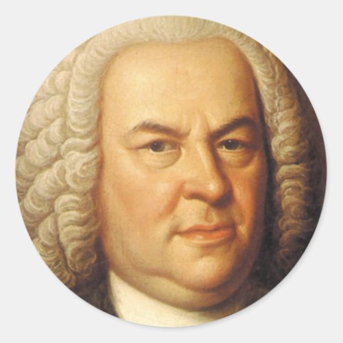 Johann Sebastian Bach Items Classic Round Sticker