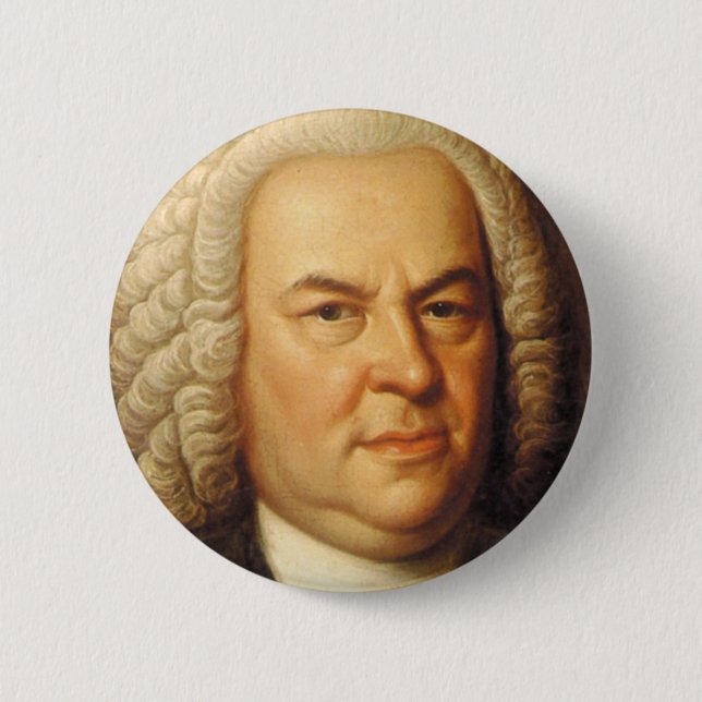 Johann Sebastian Bach Items Pinback Button (Front)