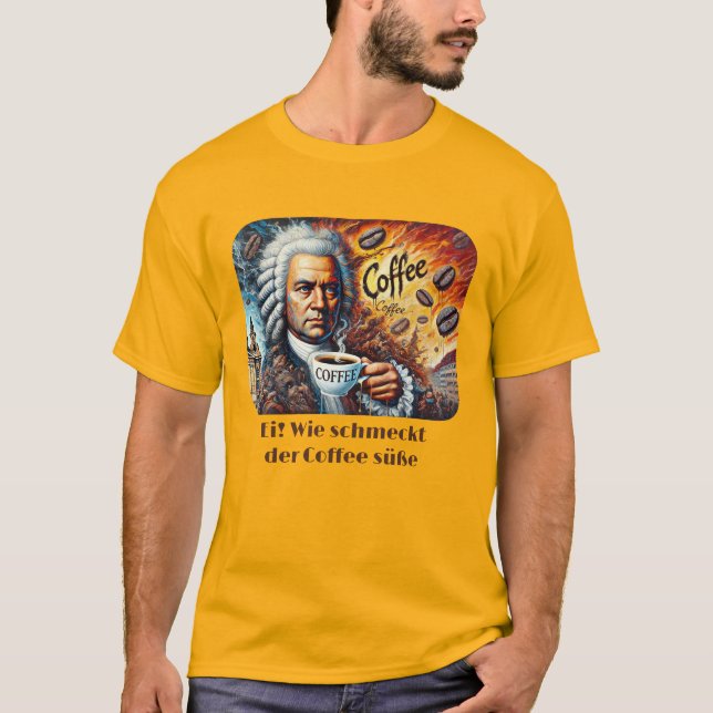 Johann Sebastian Bach Kaffee Men's Basic T-Shirt (Front)