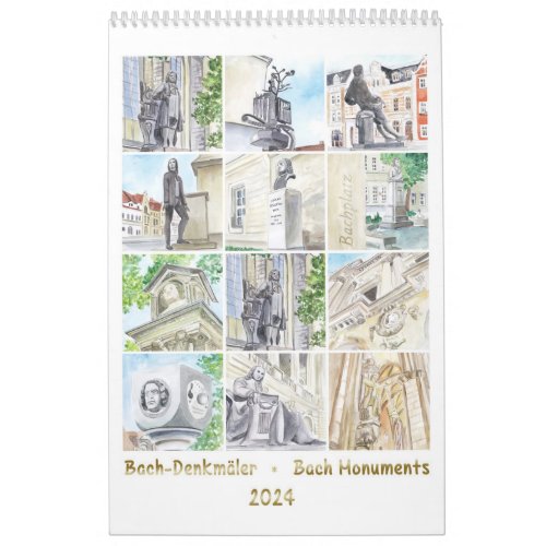 Johann Sebastian Bach Monuments 2024 Calendar