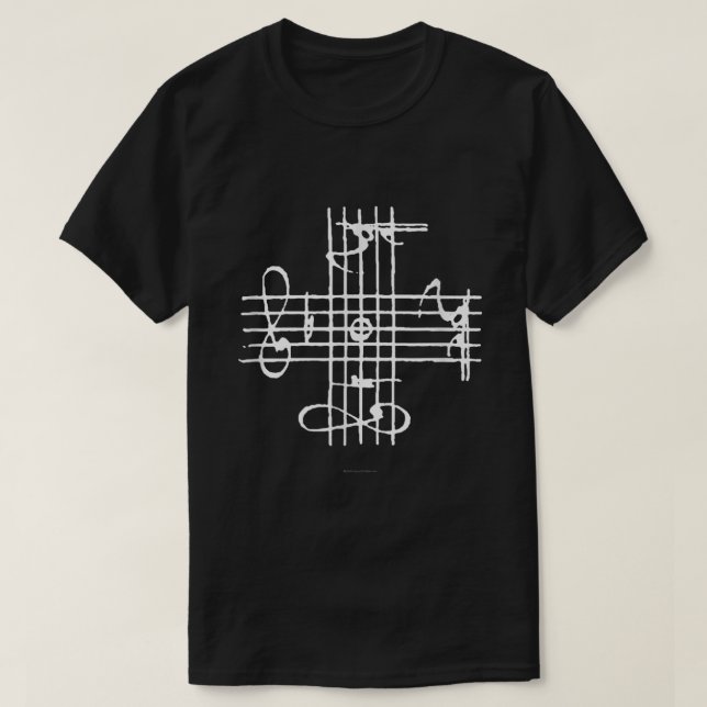 Johann Sebastian Bach Musical Signature Notation  T-Shirt (Design Front)