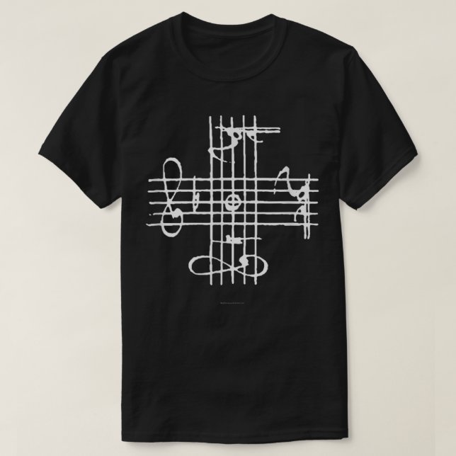 Johann Sebastian Bach Musical Signature Notation T-Shirt (Design Front)