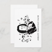 Johann Sebastian Bach Portrait and Bust with Notes (Front/Back)
