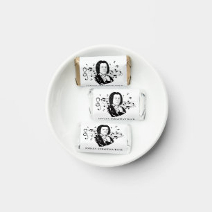 Johann Sebastian Bach Portrait and Bust with Notes Hershey's Miniatures