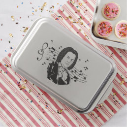 Johann Sebastian Bach Portrait / Bust with Notes Cake Pan