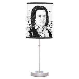 Johann Sebastian Bach Portrait / Bust with Notes Table Lamp