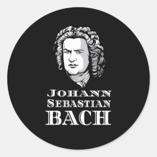 Johann Sebastian Bach Portrait Classic Round Sticker