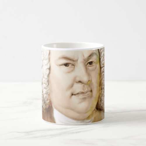Johann Sebastian Bach Portrait in beige Coffee Mug