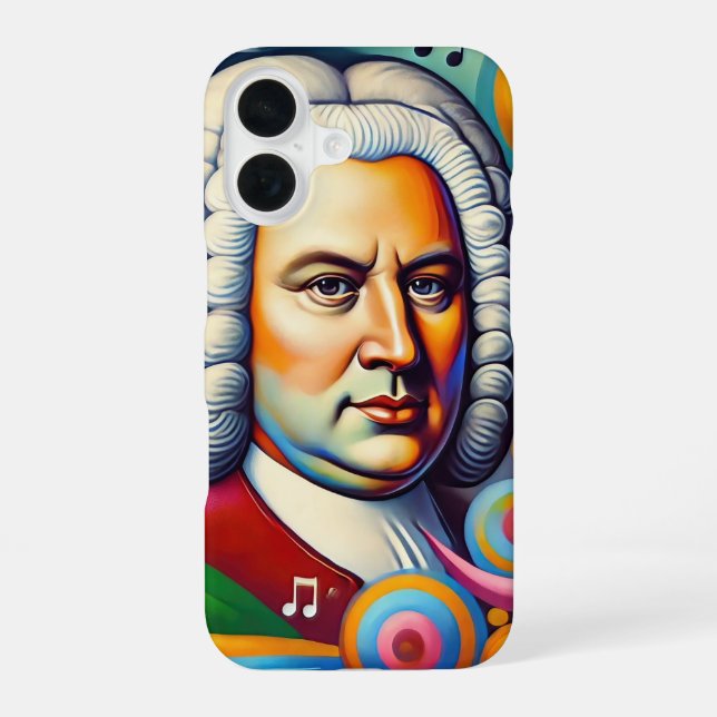 Johann Sebastian Bach Portrait  iPhone Case (Back)