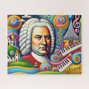 Johann Sebastian Bach Portrait  Jigsaw Puzzle