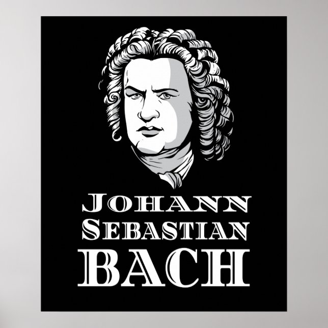 Johann Sebastian Bach Portrait Poster (Front)