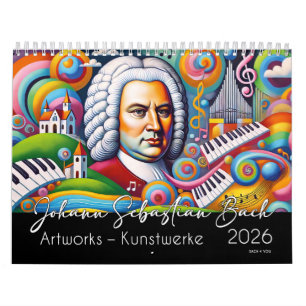 Johann Sebastian Bach Portraits: Artworks 2026  Calendar
