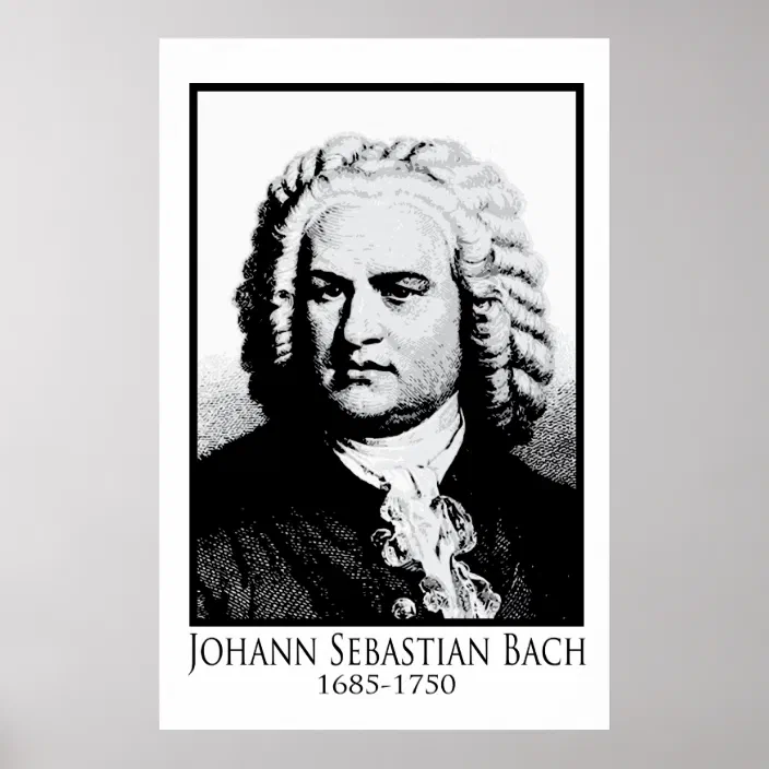 Johann Sebastian Bach Poster Zazzle Com