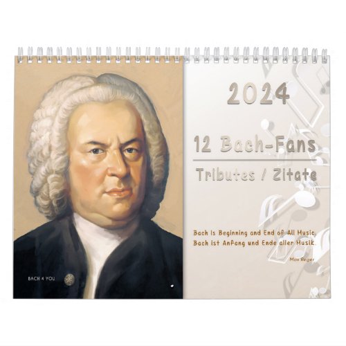 Johann Sebastian Bach _ QuotesTributes 2024 Calendar