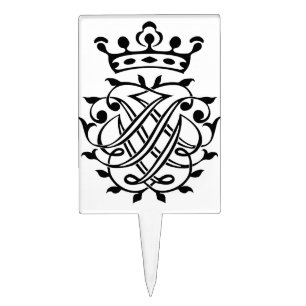 Johann Sebastian Bach Seal Crest Monogram Insignia Cake Topper