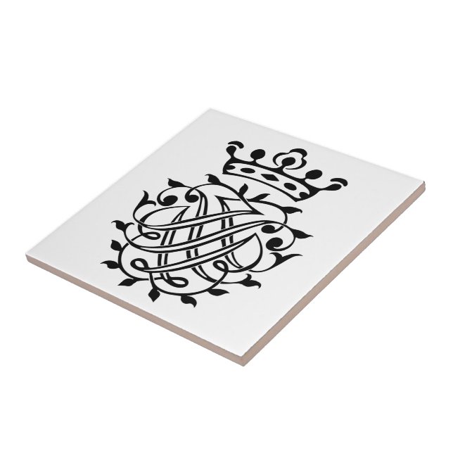 Johann Sebastian Bach Seal Crest Monogram Insignia Ceramic Tile (Side)