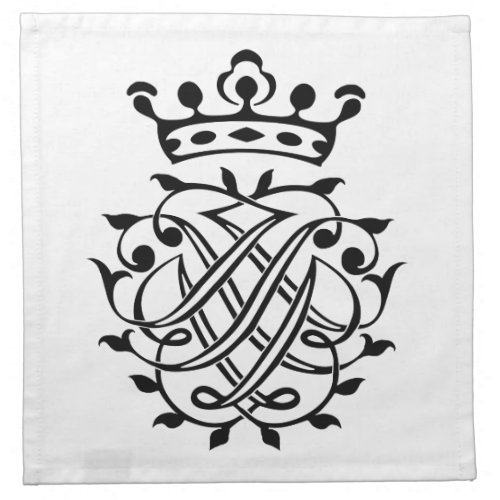 Johann Sebastian Bach Seal Crest Monogram Insignia Cloth Napkin