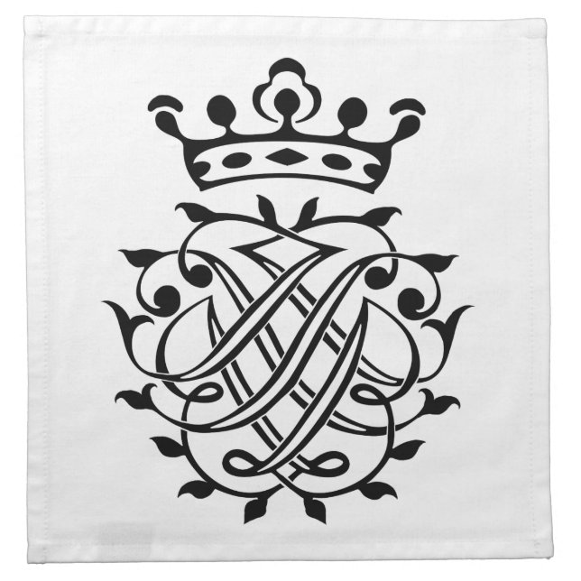 Johann Sebastian Bach Seal Crest Monogram Insignia Cloth Napkin (Front)
