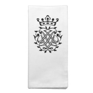 Johann Sebastian Bach Seal Crest Monogram Insignia Cloth Napkin