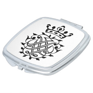 Johann Sebastian Bach Seal Crest Monogram Insignia Compact Mirror