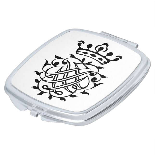 Johann Sebastian Bach Seal Crest Monogram Insignia Compact Mirror (Turned)